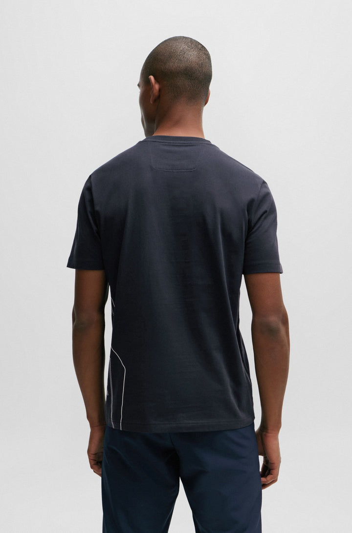 BOSS Regular Fit T-Shirts in Cotton - TEE 3 10236129 01-50506358- Concorde Fashion#color_navy-402