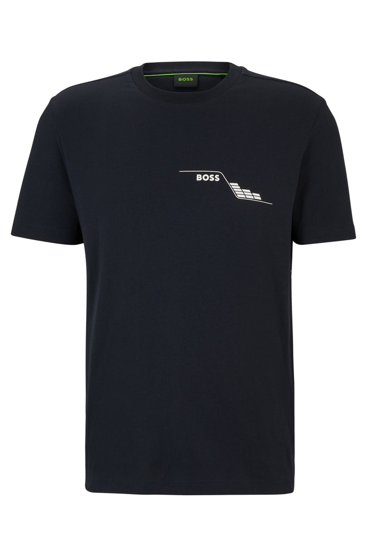 BOSS Regular Fit T-Shirts in Cotton - TEE 3 10236129 01-50506358- Concorde Fashion#color_navy-402