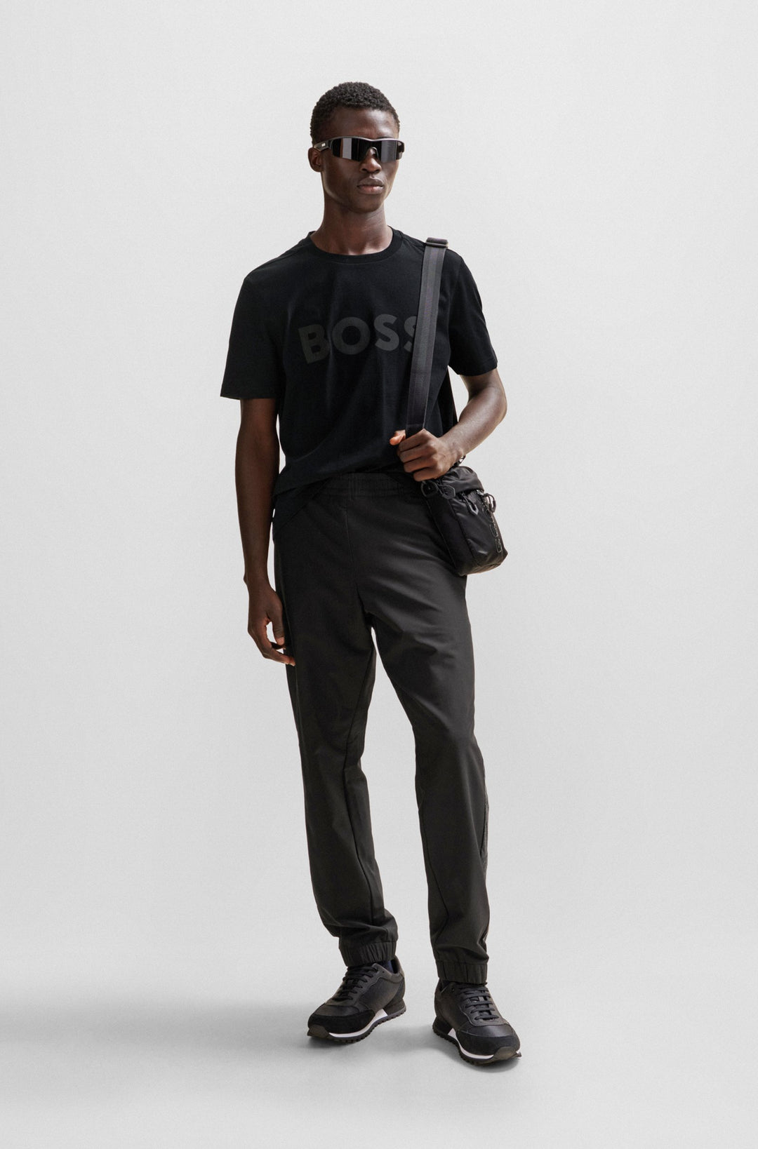 BOSS Regular Fit T-Shirts in Cotton - TEE MIRROR 1 10236129 01-50506363- Concorde Fashion#color_black-001