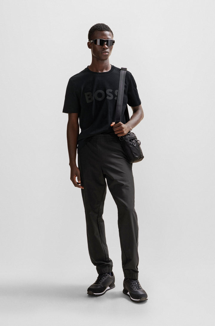 BOSS Regular Fit T-Shirts in Cotton - TEE MIRROR 1 10236129 01-50506363- Concorde Fashion#color_black-001