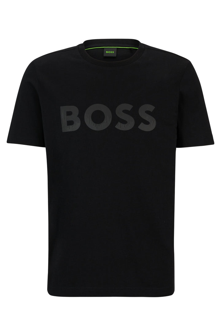 BOSS Regular Fit T-Shirts in Cotton - TEE MIRROR 1 10236129 01-50506363- Concorde Fashion#color_black-001