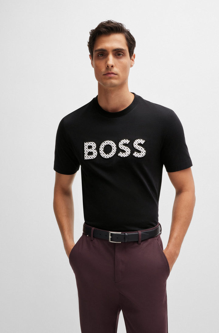 BOSS T-Shirts Regular Fit in Cotton - C-THOMPSON 06 10236129 01-50521520- Concorde Fashion#color_black-002