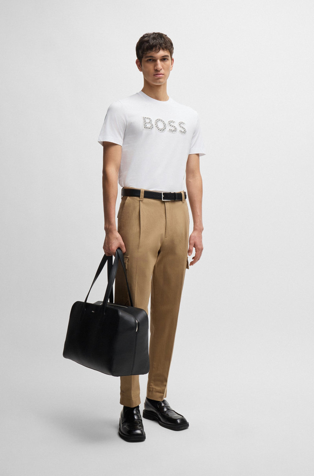 BOSS T-Shirts Regular Fit in Cotton - C-THOMPSON 06 10236129 01-50521520- Concorde Fashion#color_white-101