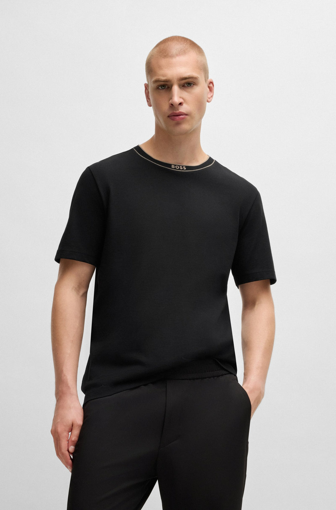 BOSS T-Shirts Regular Fit in Cotton - TEE 5 10236129 01-50525080- Concorde Fashion#color_black-001