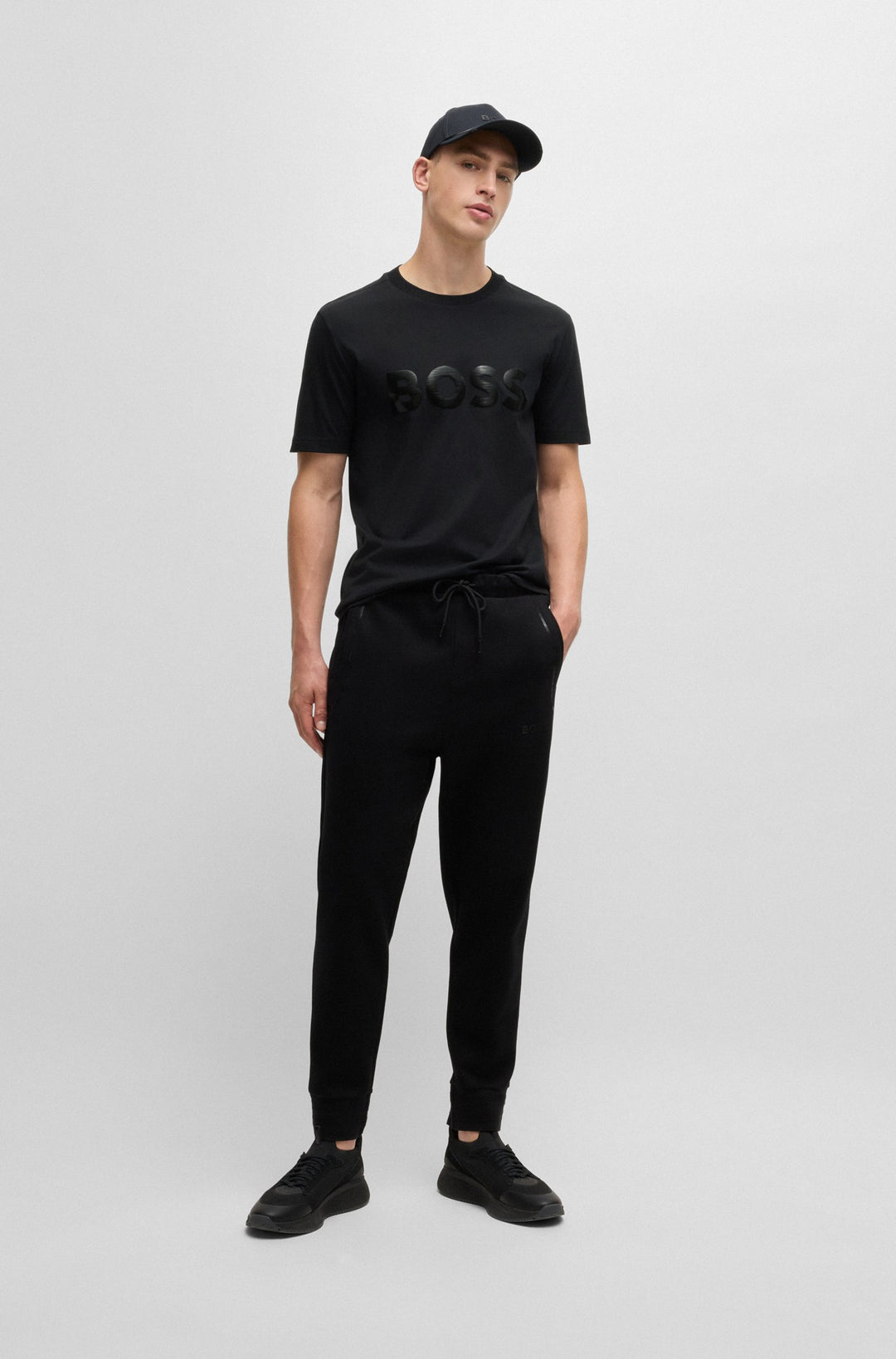 BOSS T-Shirts Regular Fit in Cotton - TEE MIRROR 2 10236129 01-50525087- Concorde Fashion#color_black-001