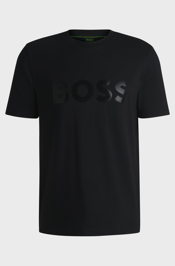 BOSS T-Shirts Regular Fit in Cotton - TEE MIRROR 2 10236129 01-50525087- Concorde Fashion#color_black-001