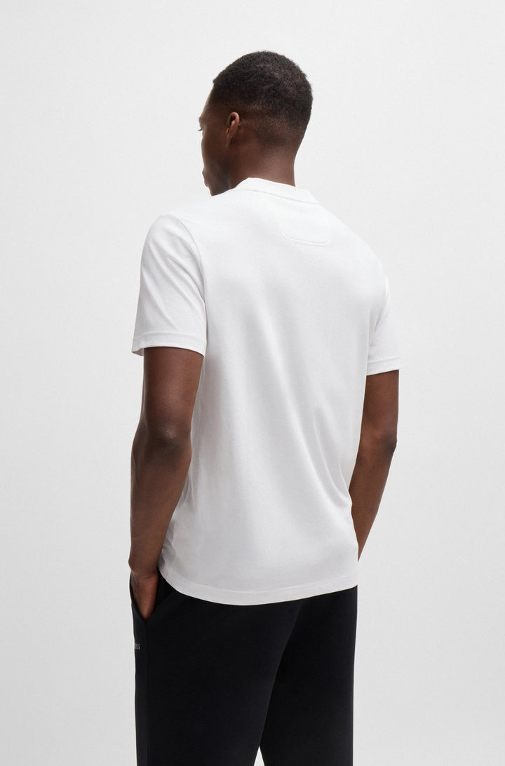 BOSS T-Shirts Regular Fit in Cotton - TEE MIRROR 2 10236129 01-50525087- Concorde Fashion#color_white-100