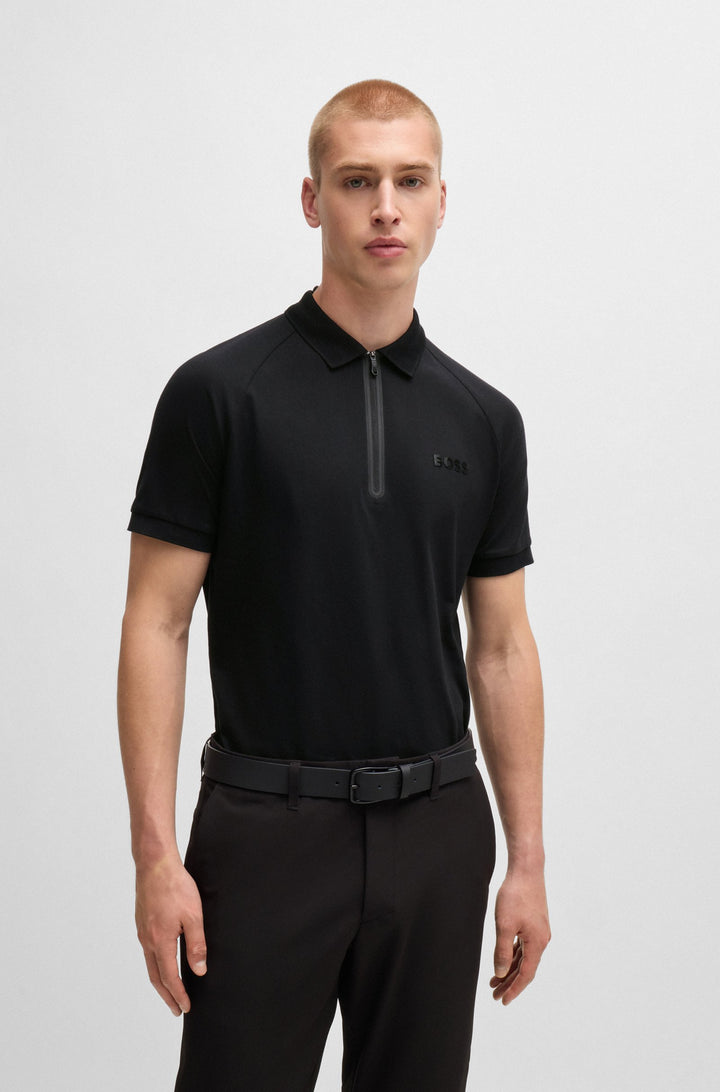 BOSS Polos Regular Fit in Cotton - PHILIX MIRROR 10236129 01-50525119- Concorde Fashion#color_black-001