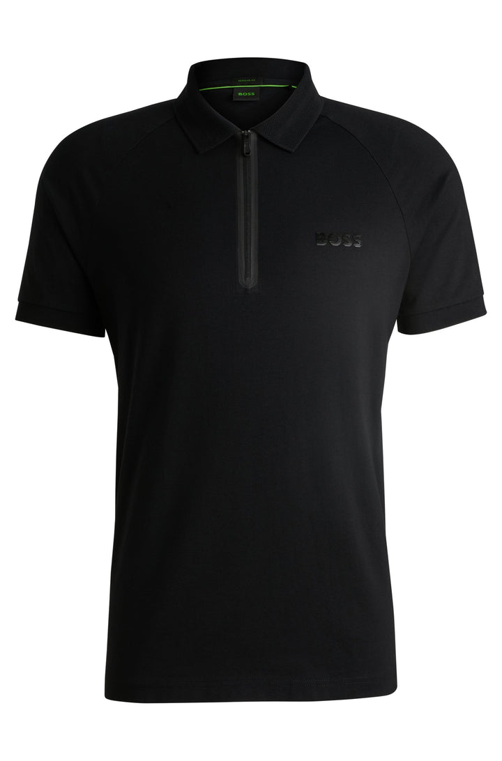 BOSS Polos Regular Fit in Cotton - PHILIX MIRROR 10236129 01-50525119- Concorde Fashion#color_black-001