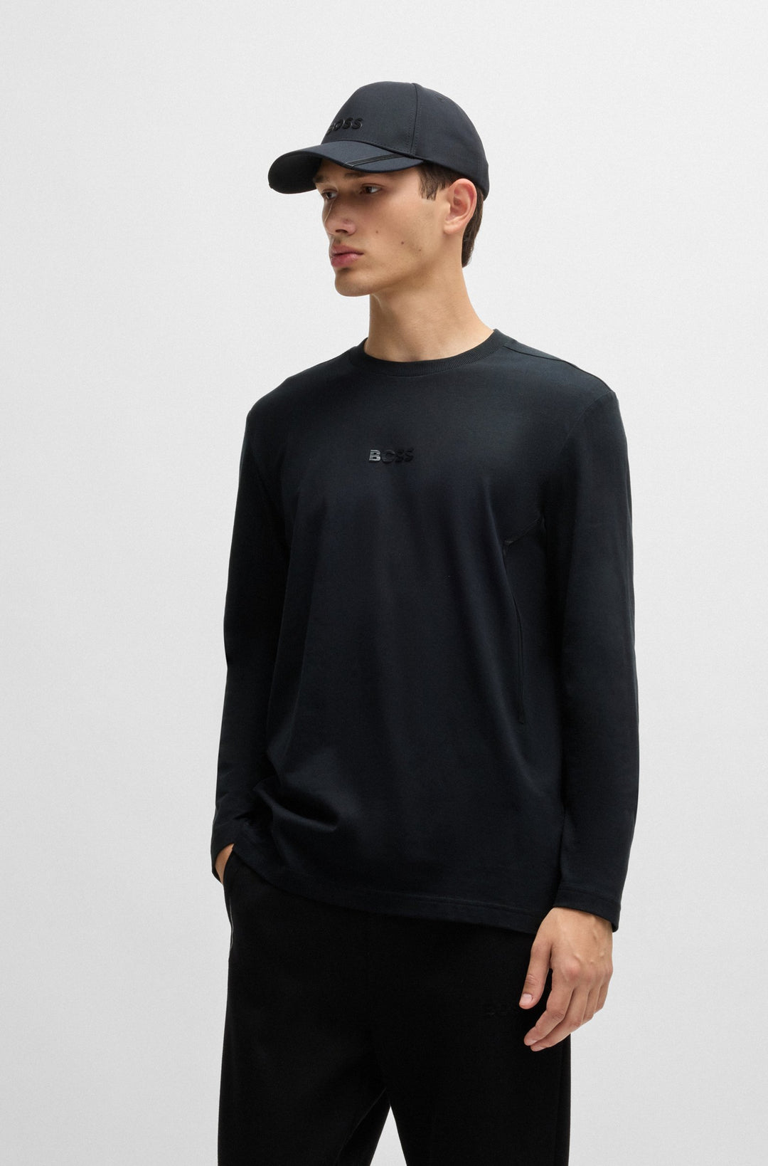 BOSS T-Shirts Regular Fit in Cotton - TOGN MIRROR 10236129 01-50527126- Concorde Fashion#color_black-001