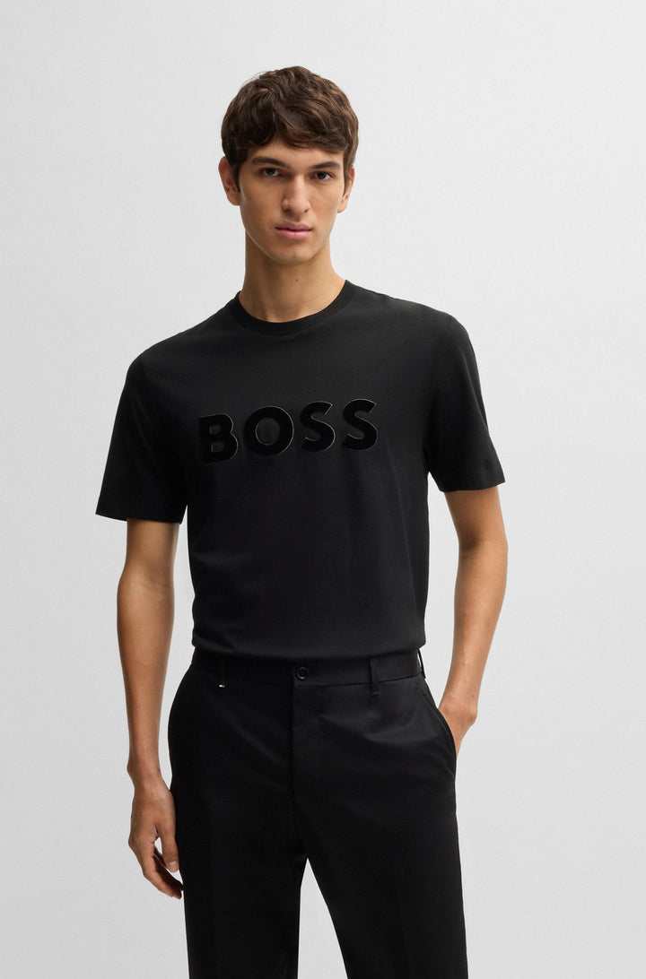 BOSS T-Shirts Regular Fit in Cotton - C-THOMPSON 60 10236129 01-50527338- Concorde Fashion#color_black-001