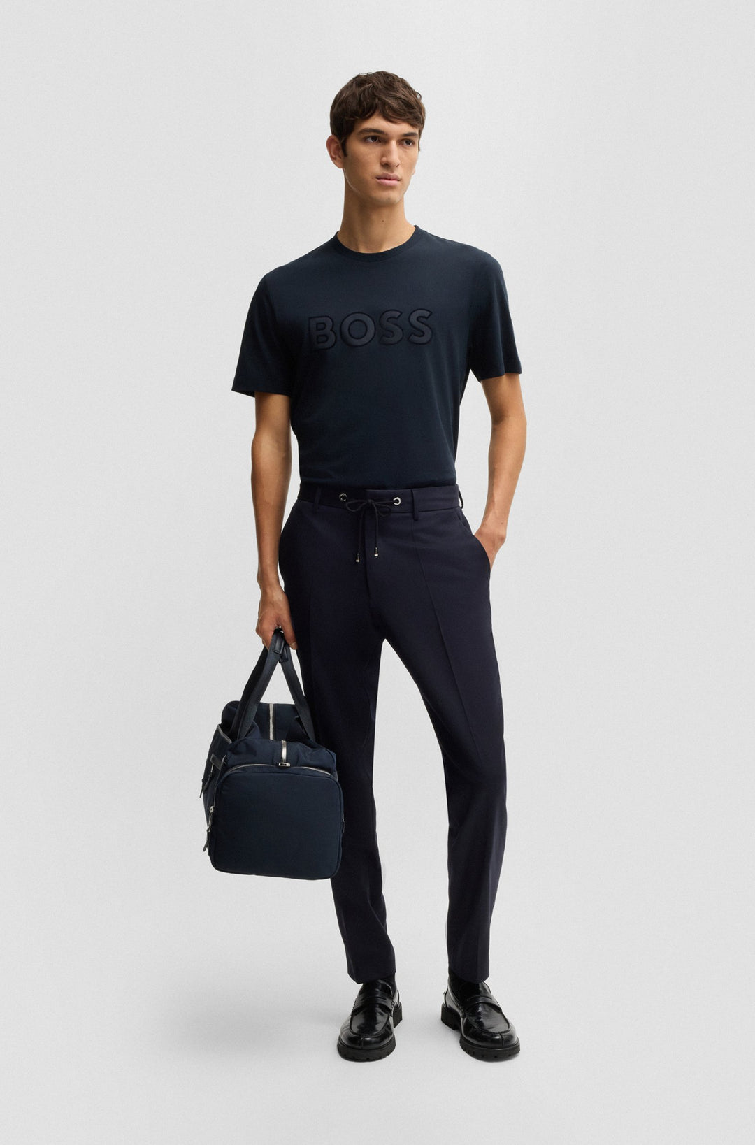 BOSS T-Shirts Regular Fit in Cotton - C-THOMPSON 60 10236129 01-50527338- Concorde Fashion#color_navy-404