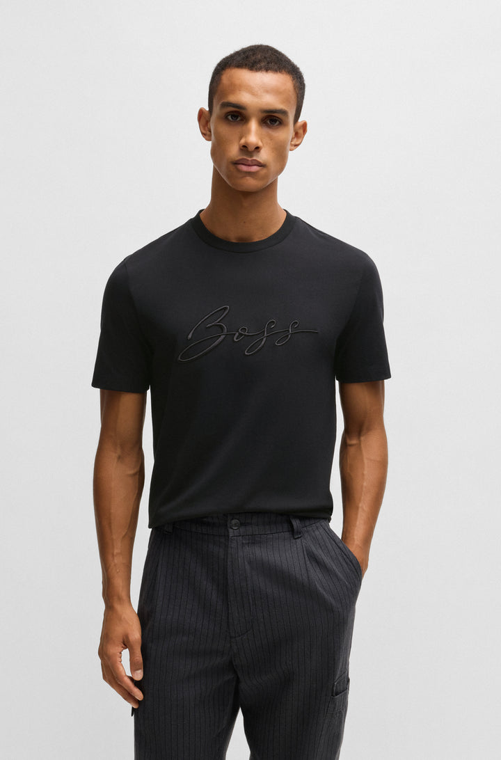 BOSS T-Shirts Regular Fit in Cotton - C-THOMPSON 70 10236129 01-50531309- Concorde Fashion#color_black-001