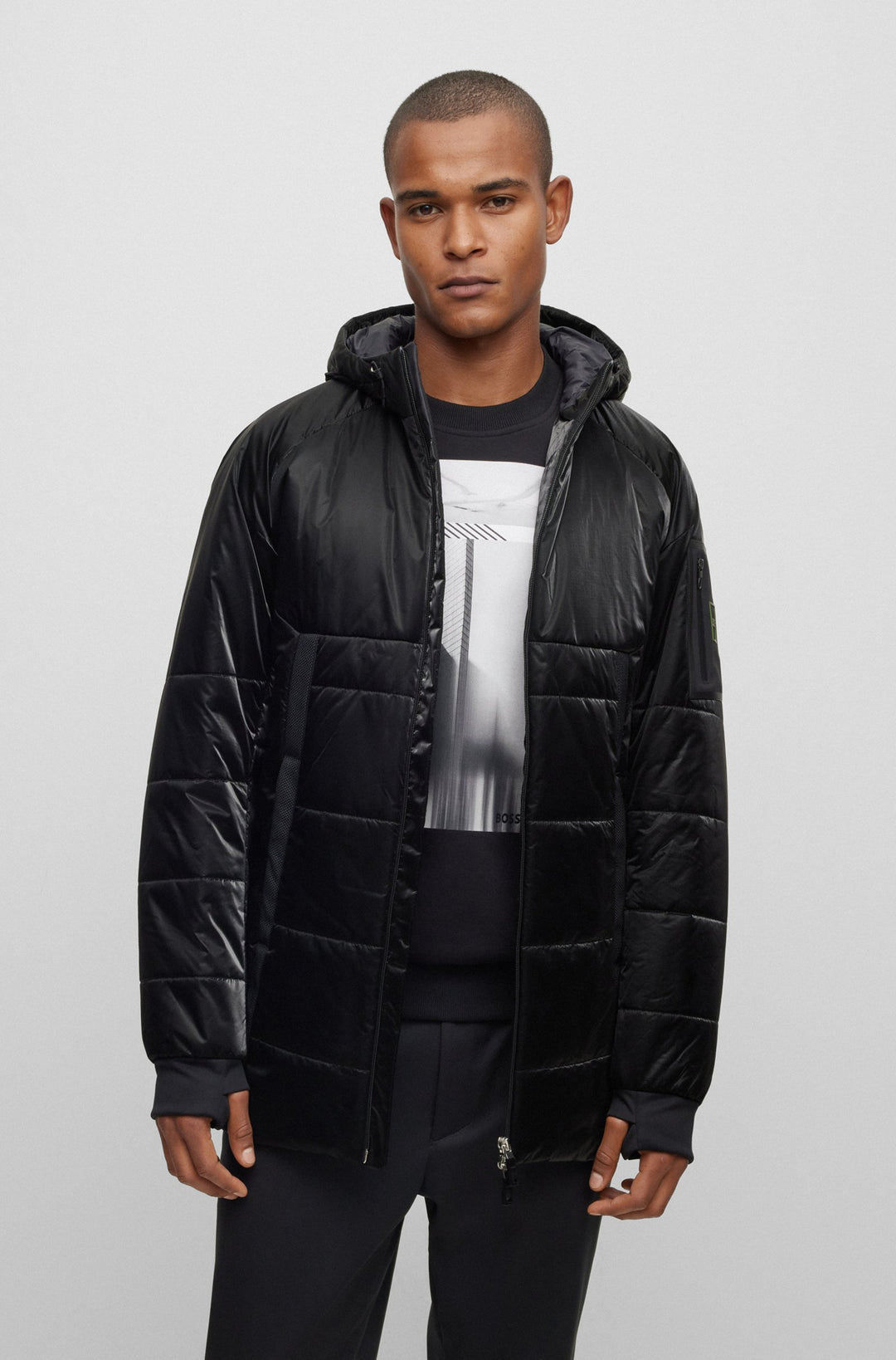 BOSS Regular Fit Casual Jackets in Nylon - J_CARDANO 10236457 01-50497644- Concorde Fashion#color_black-001