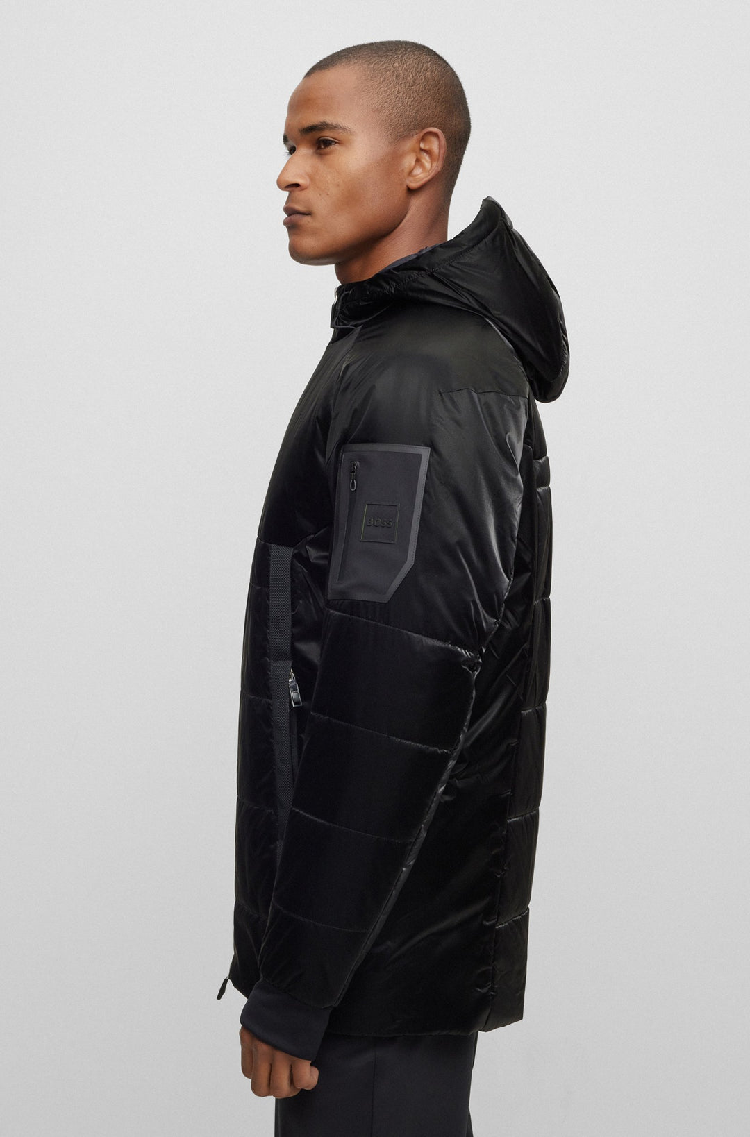 BOSS Regular Fit Casual Jackets in Nylon - J_CARDANO 10236457 01-50497644- Concorde Fashion#color_black-001