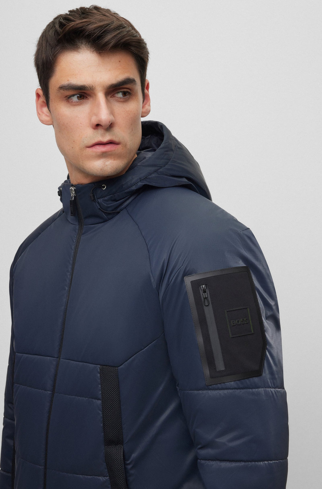 BOSS Regular Fit Casual Jackets in Nylon - J_CARDANO 10236457 01-50497644- Concorde Fashion#color_navy-402