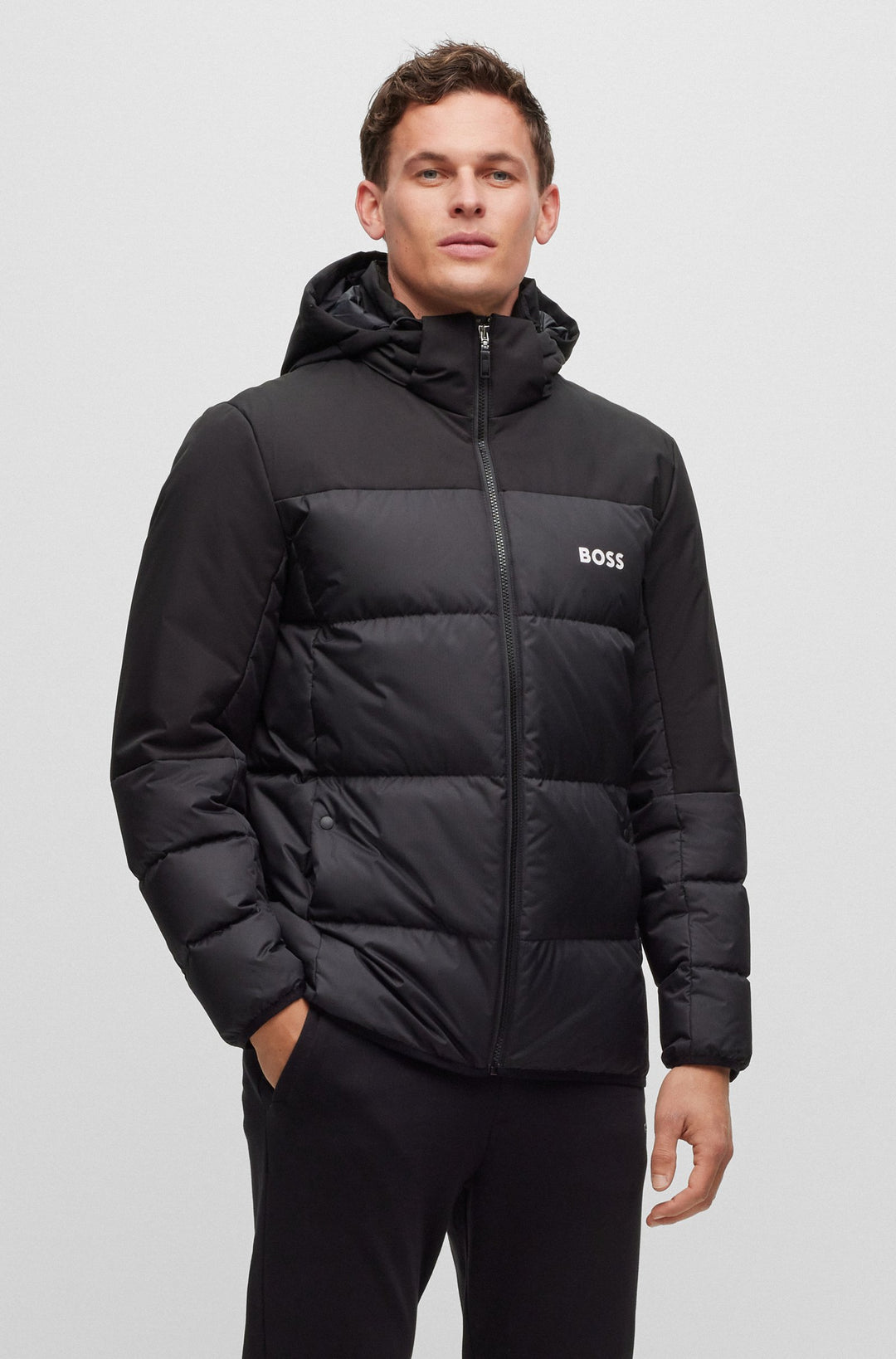 BOSS Regular Fit Casual Jackets in Polyester - J_HAMAR1 10237082 01-50497558- Concorde Fashion#color_black-001