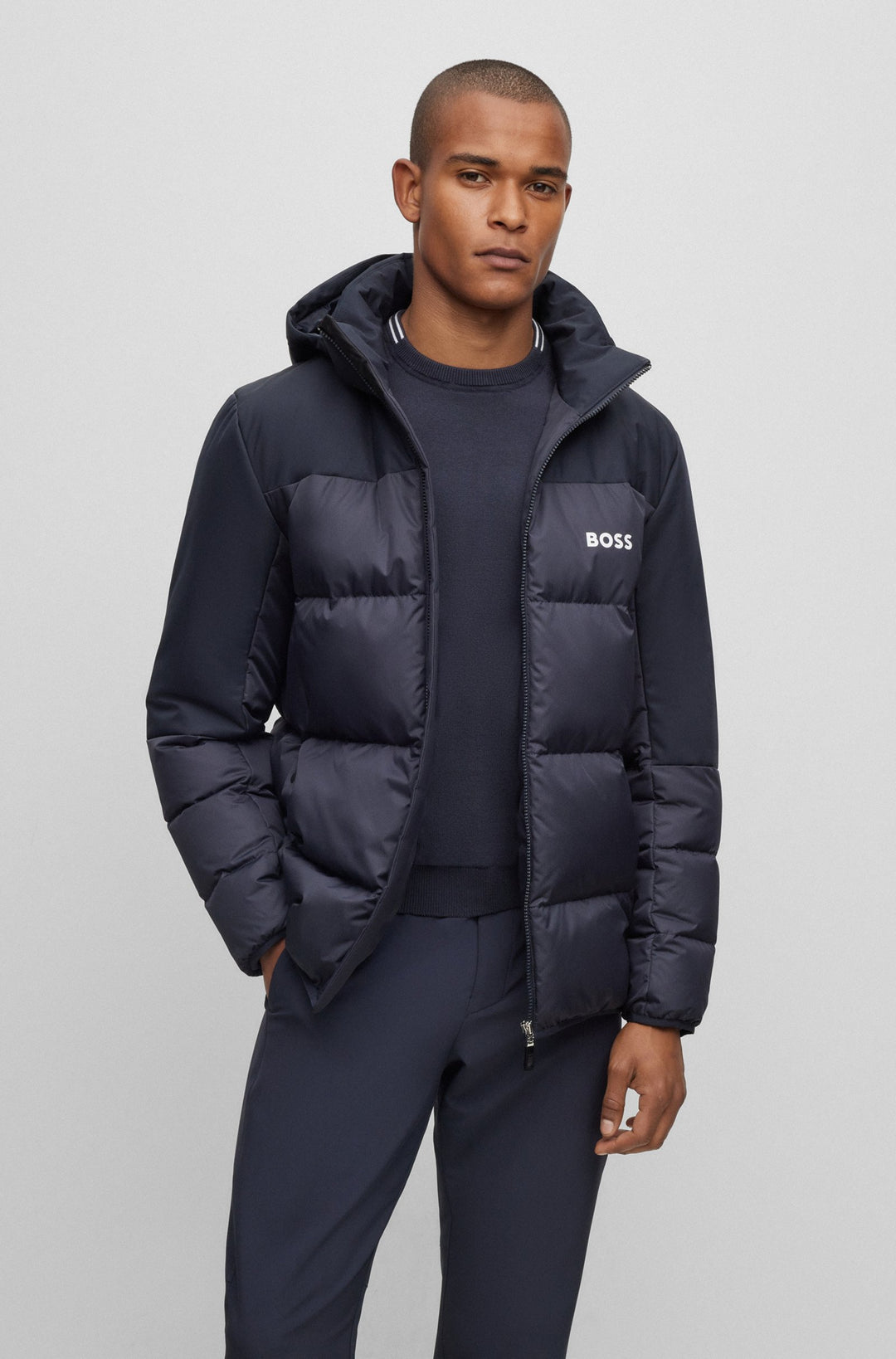 BOSS Regular Fit Casual Jackets in Polyester - J_HAMAR1 10237082 01-50497558- Concorde Fashion#color_navy-402