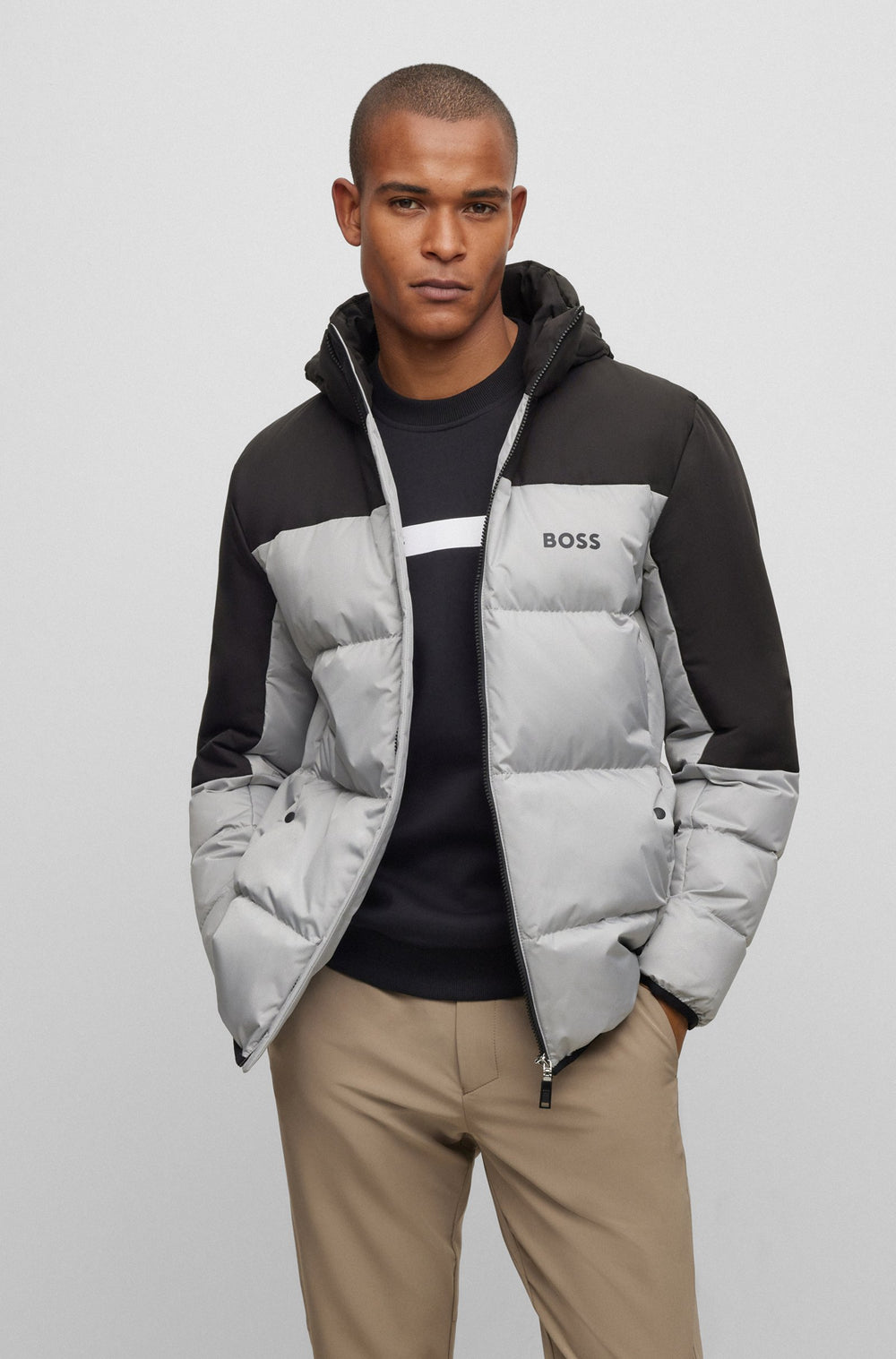 BOSS Regular Fit Casual Jackets in Polyester - J_HAMAR1 10237082 01-50497558- Concorde Fashion#color_grey-063