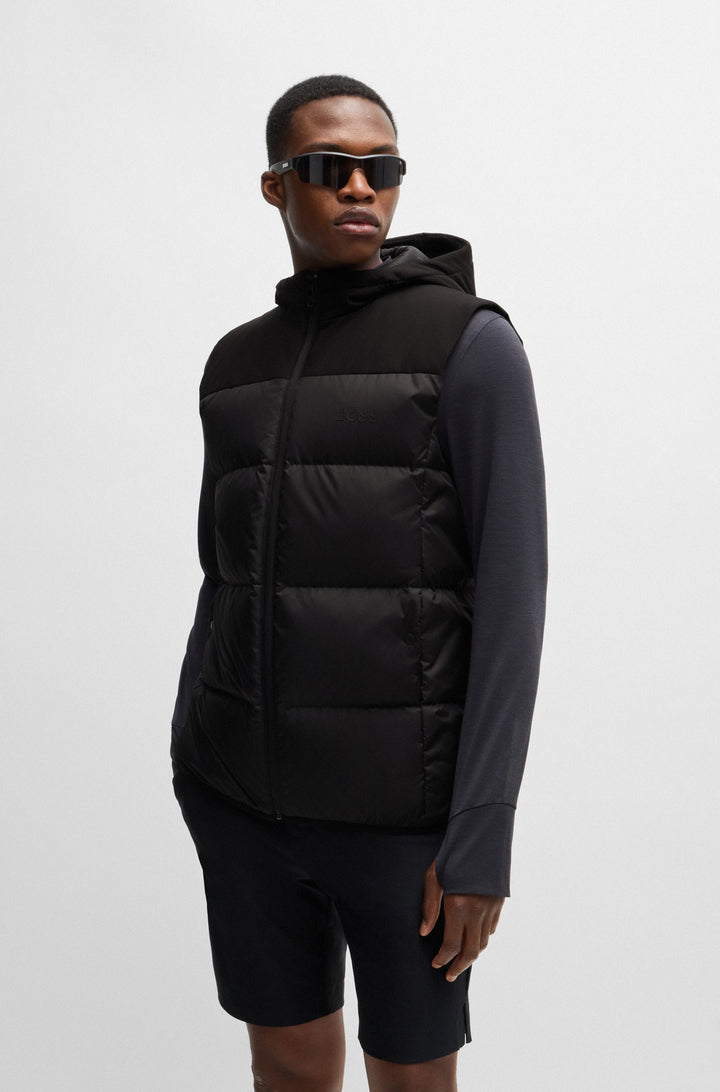 BOSS Vests Regular Fit in Polyester - V_HAMAR 2 10237082 01-50522646- Concorde Fashion#color_black-001