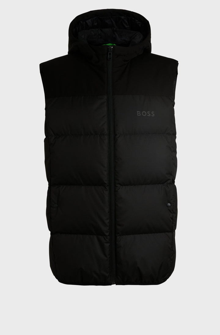 BOSS Vests Regular Fit in Polyester - V_HAMAR 2 10237082 01-50522646- Concorde Fashion#color_black-001