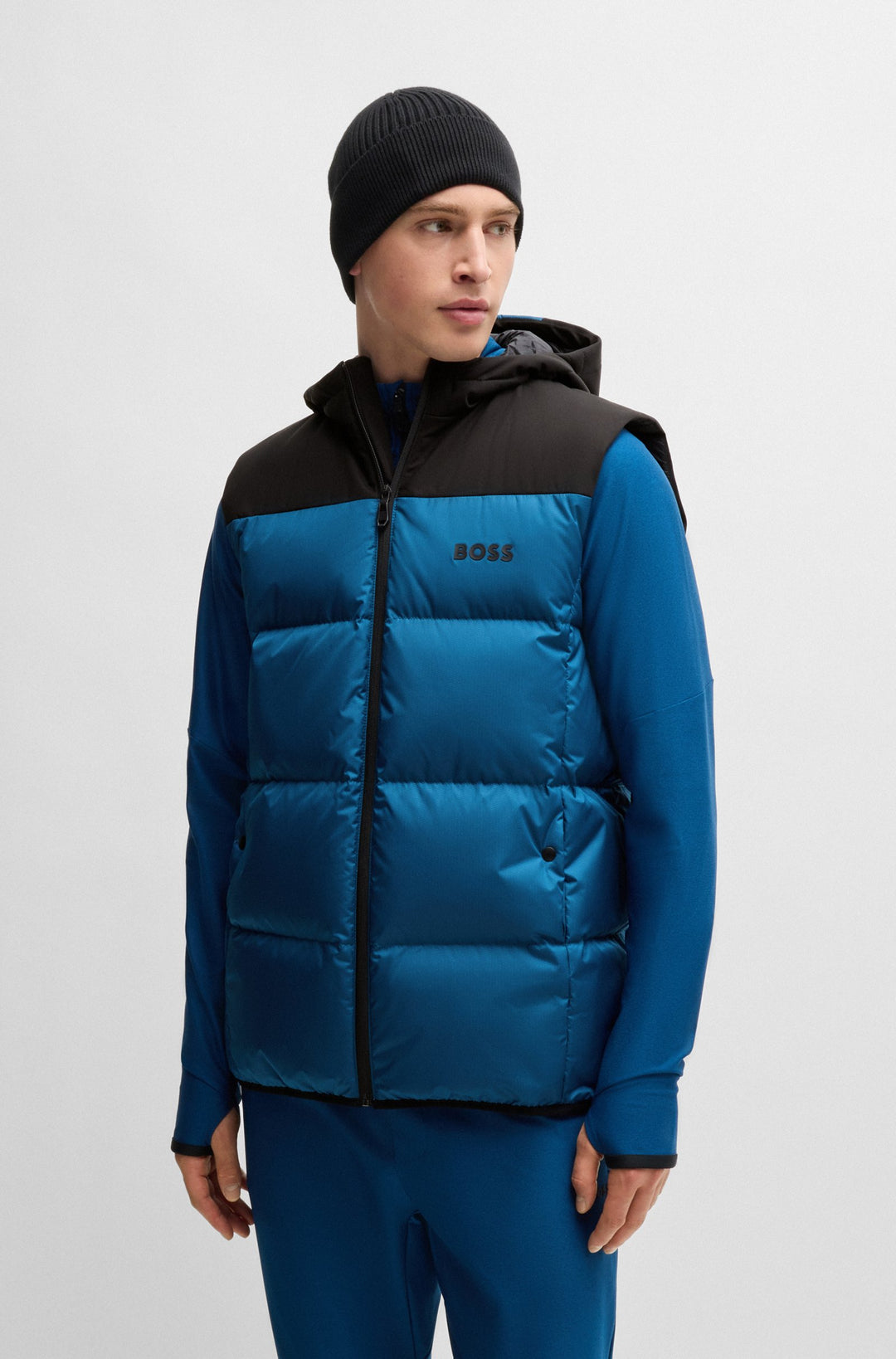 BOSS Vests Regular Fit in Polyester - V_HAMAR 2 10237082 01-50522646- Concorde Fashion#color_blue-494