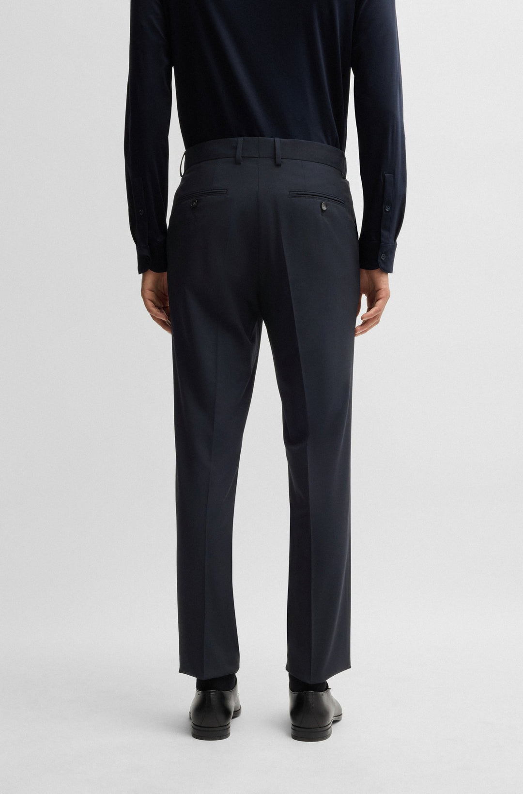 BOSS Trousers Slim Fit in Wool Mix - H-GENIUS-DTL-243 10237546 01-50530345- Concorde Fashion#color_navy-406