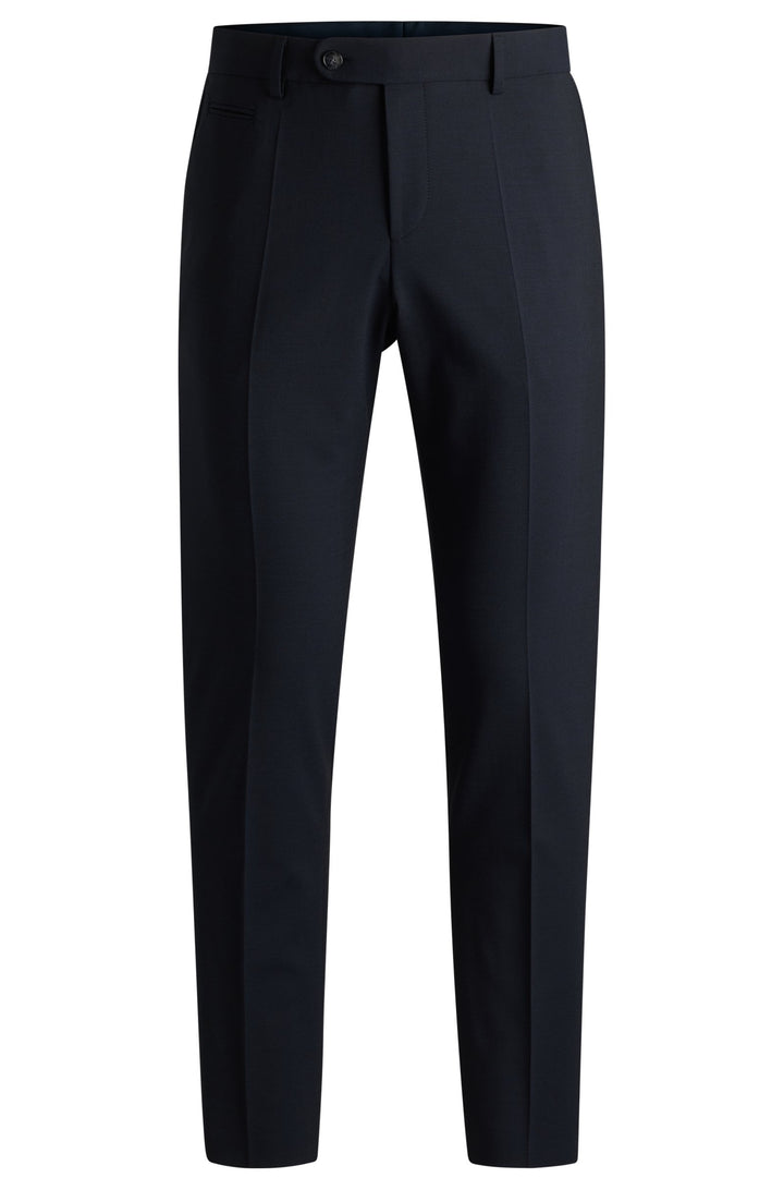 BOSS Trousers Slim Fit in Wool Mix - H-GENIUS-DTL-243 10237546 01-50530345- Concorde Fashion#color_navy-406