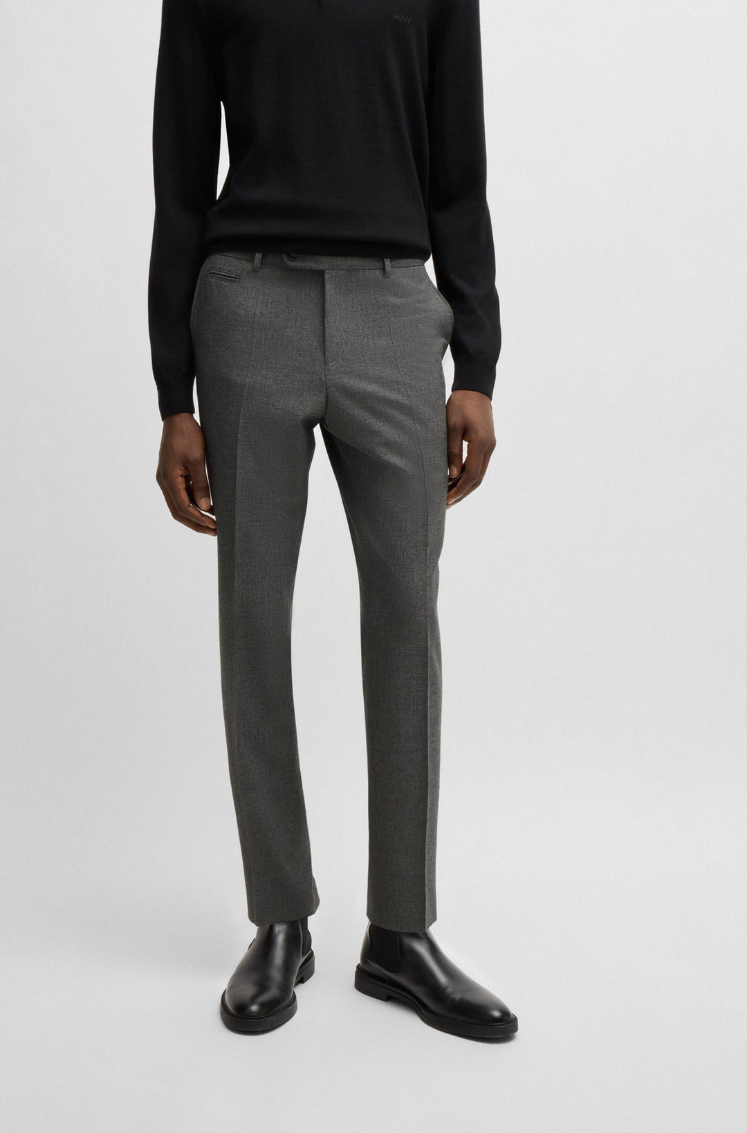 BOSS Trousers Slim Fit in Wool Mix - H-GENIUS-DTL-243 10237546 01-50530345- Concorde Fashion#color_grey-030