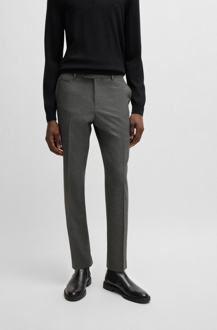 BOSS Trousers Slim Fit in Wool Mix - H-GENIUS-DTL-243 10237546 01-50530345- Concorde Fashion#color_grey-030