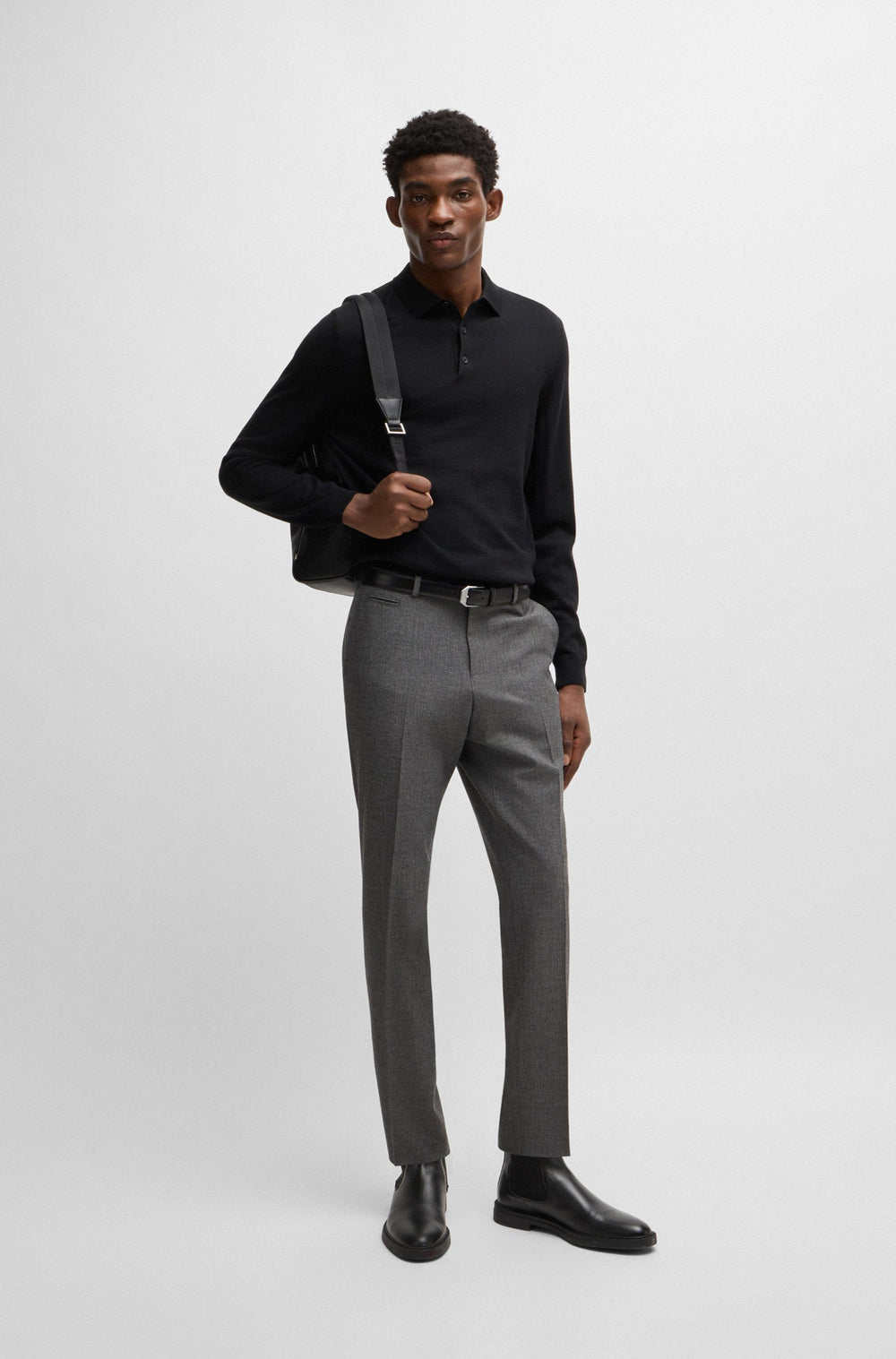 BOSS Trousers Slim Fit in Wool Mix - H-GENIUS-DTL-243 10237546 01-50530345- Concorde Fashion#color_grey-030