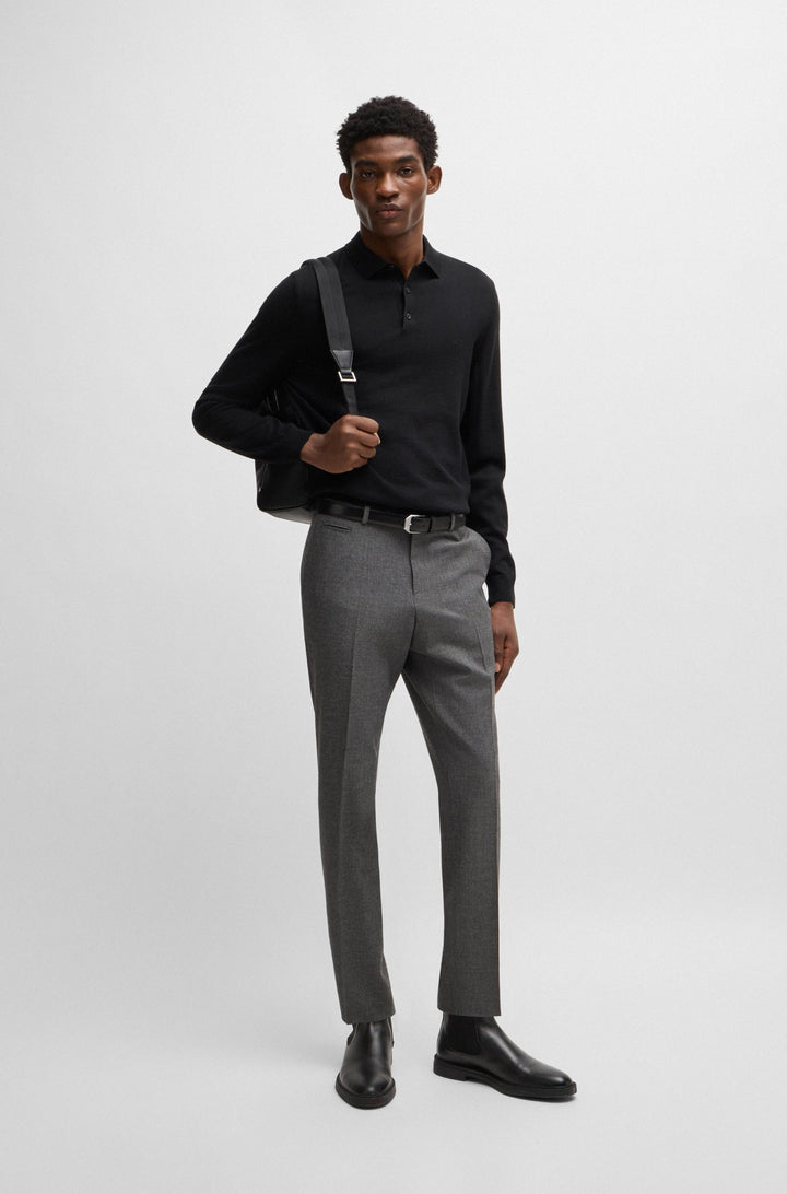 BOSS Trousers Slim Fit in Wool Mix - H-GENIUS-DTL-243 10237546 01-50530345- Concorde Fashion#color_grey-030