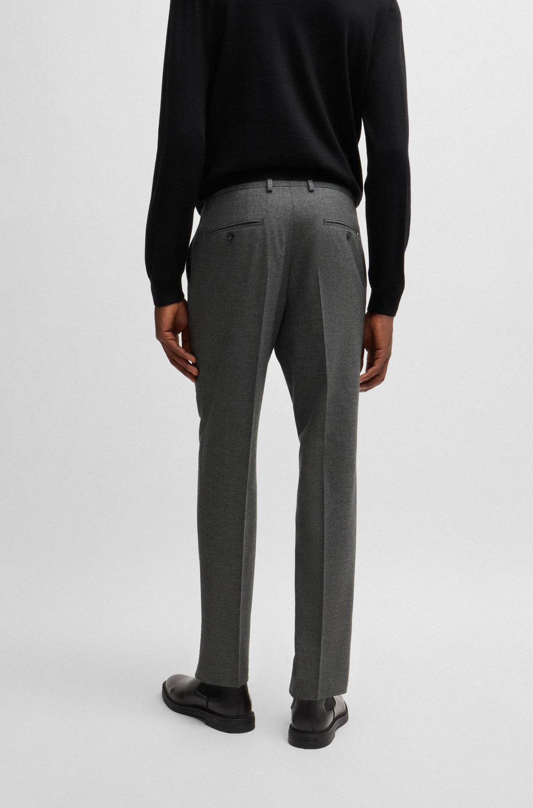 BOSS Trousers Slim Fit in Wool Mix - H-GENIUS-DTL-243 10237546 01-50530345- Concorde Fashion#color_grey-030