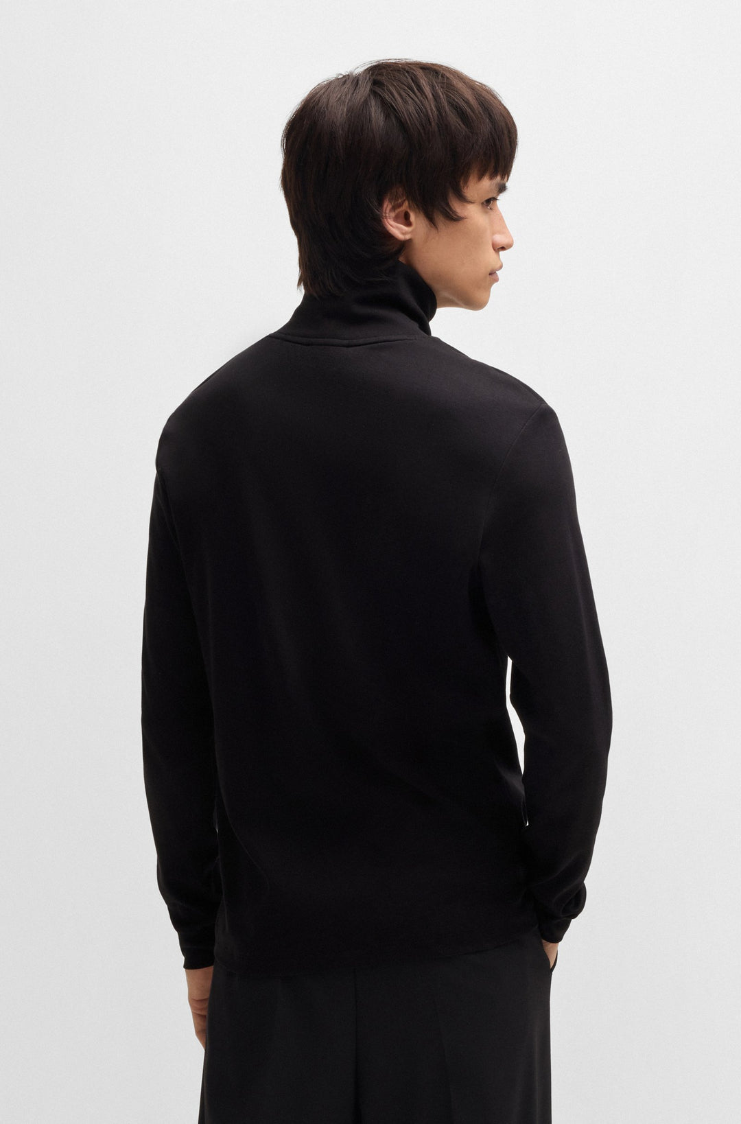 HUGO T-Shirts Slim Fit in Cotton Mix - DEROLLO224 10238224 01-50479373- Concorde Fashion#color_black-001