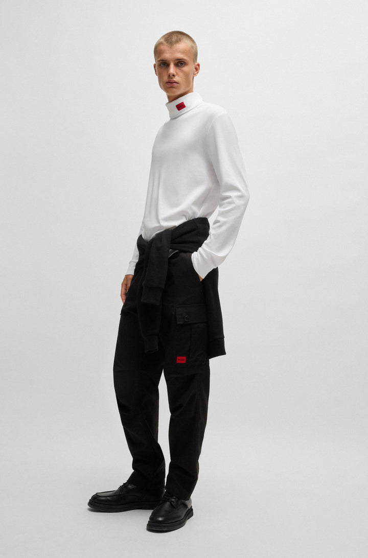 HUGO T-Shirts Slim Fit in Cotton Mix - DEROLLO224 10238224 01-50479373- Concorde Fashion#color_white-100