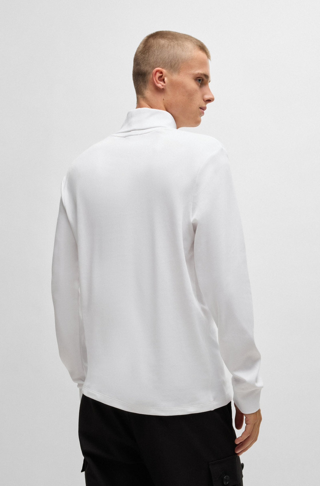 HUGO T-Shirts Slim Fit in Cotton Mix - DEROLLO224 10238224 01-50479373- Concorde Fashion#color_white-100
