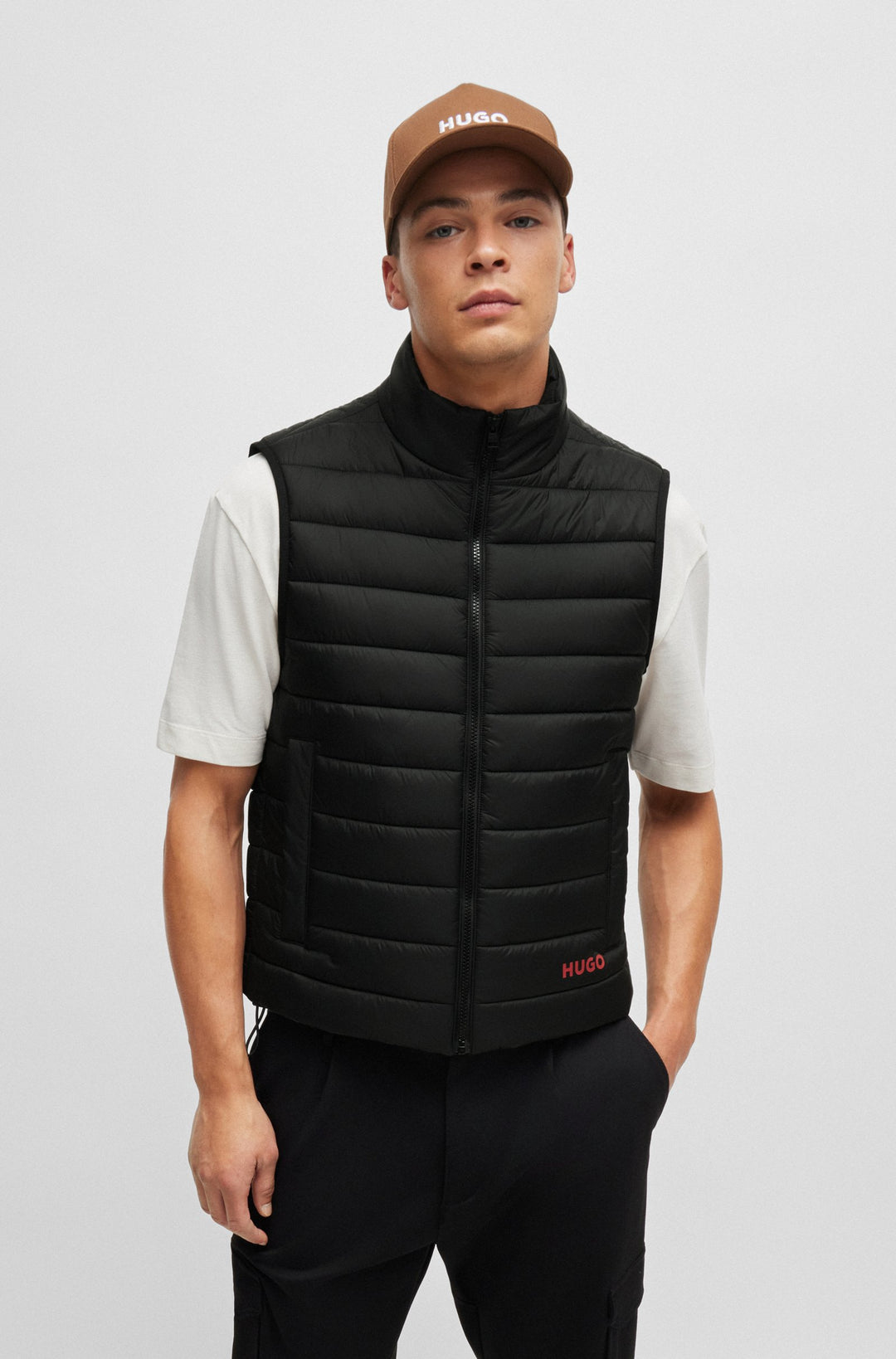 HUGO Vests Regular Fit in Nylon - BRENTINO2431 10239121 01-50517743- Concorde Fashion#color_black-001