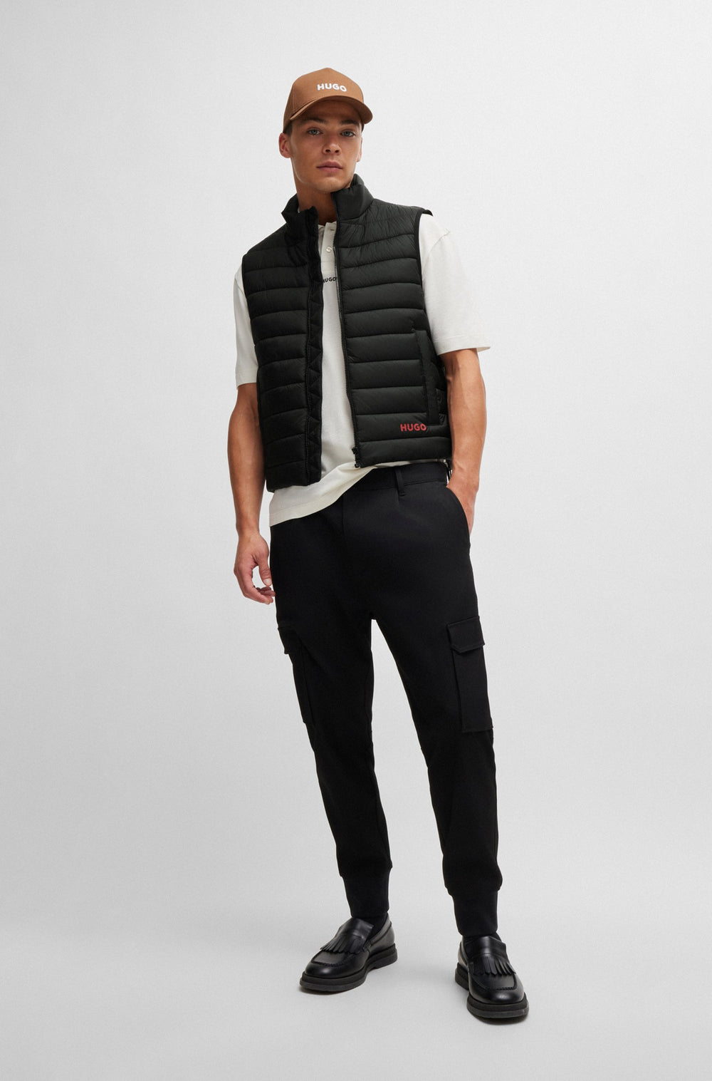 HUGO Vests Regular Fit in Nylon - BRENTINO2431 10239121 01-50517743- Concorde Fashion#color_black-001