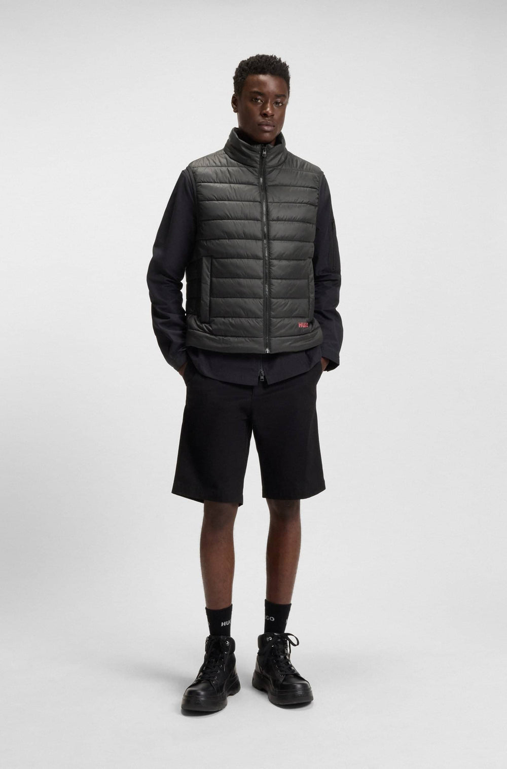 HUGO Vests Regular Fit - BRENTINO2521 50544544- Concorde Fashion#color_black-001