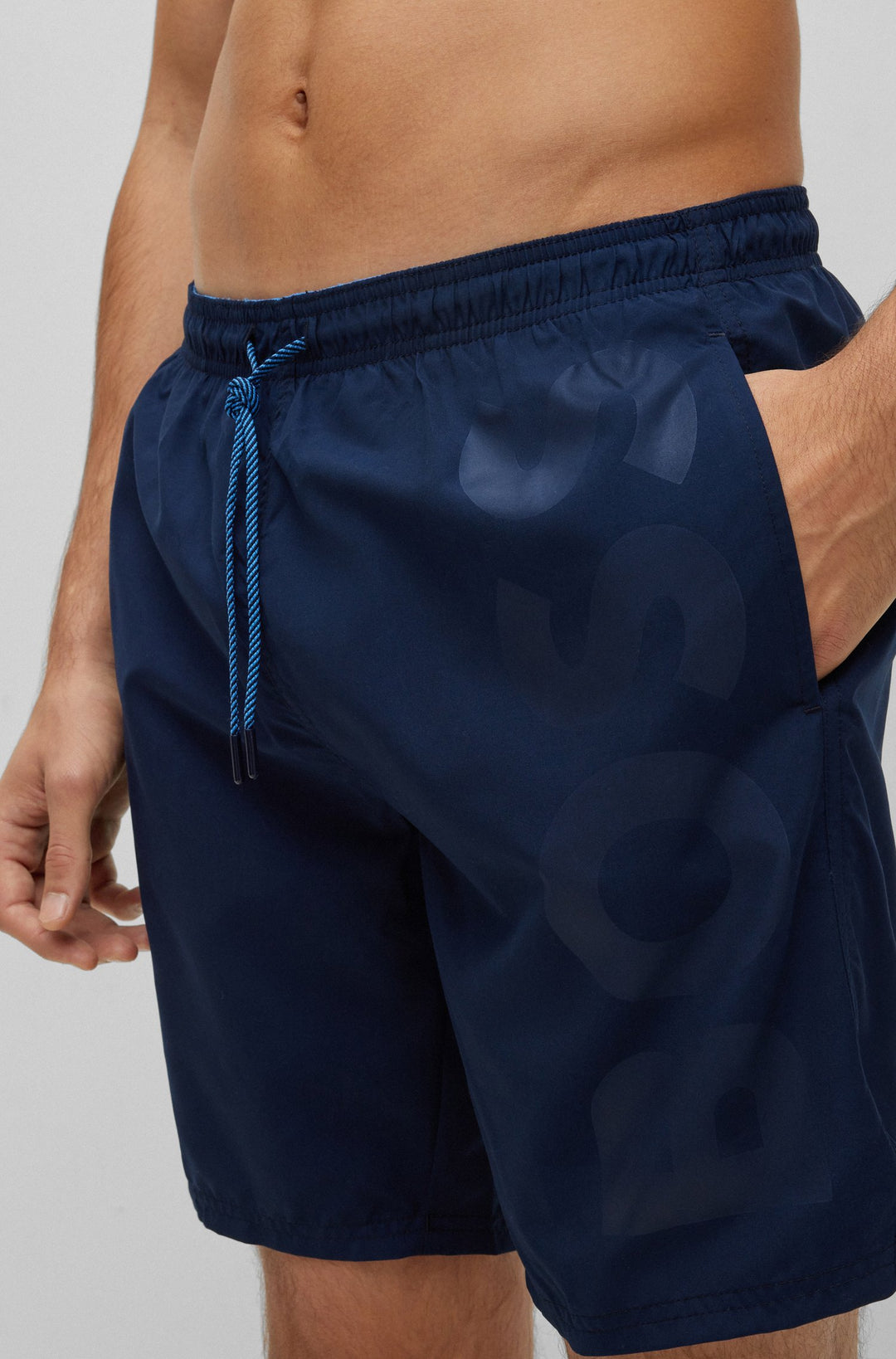 BOSS Regular Fit Shorts in Polyester - ORCA 10239857 01-50469614- Concorde Fashion#color_navy-413