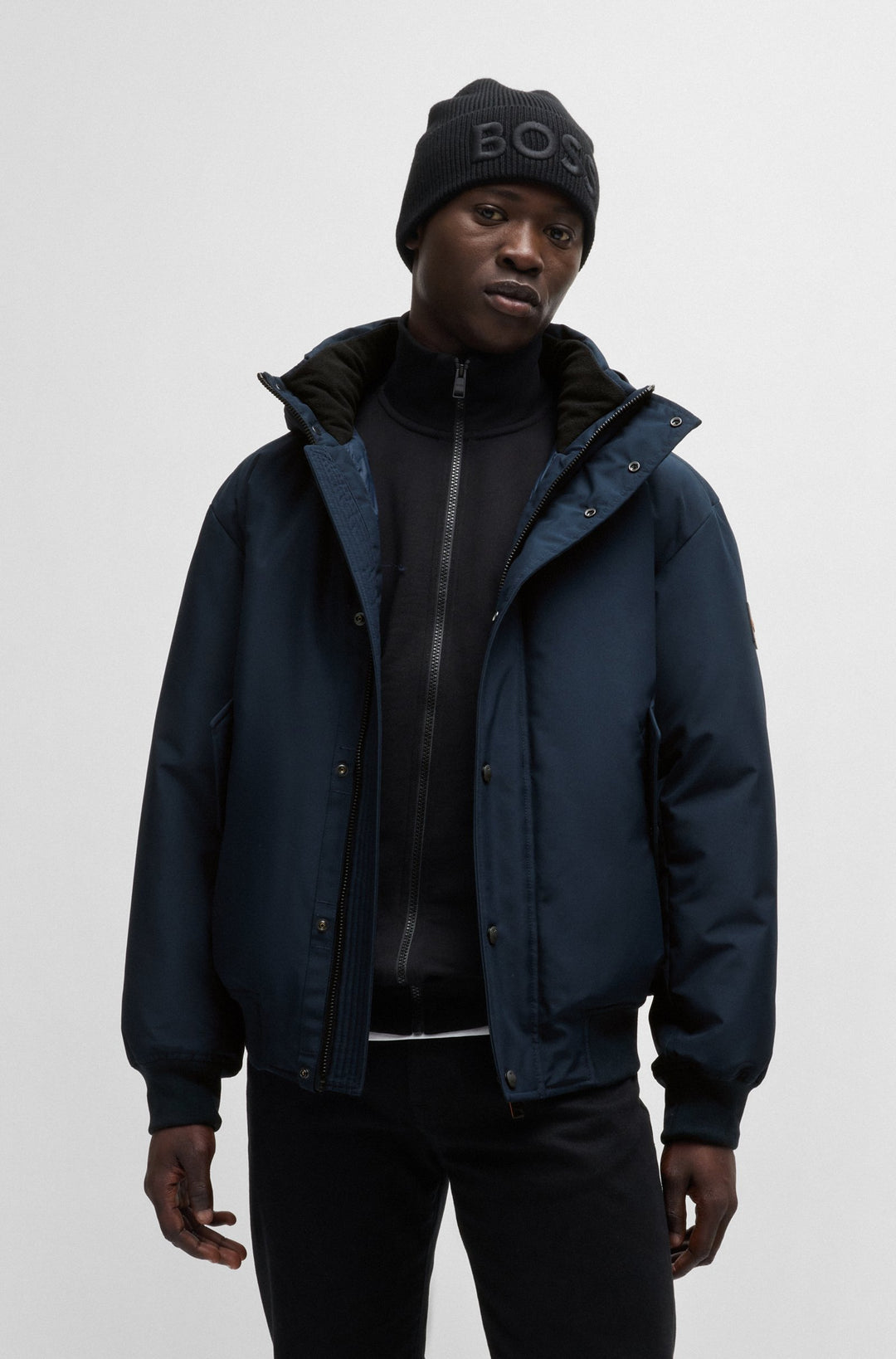 BOSS Casual Jackets Relaxed Fit in Polyester - OSIS 10240256 01-50522216- Concorde Fashion#color_navy-404