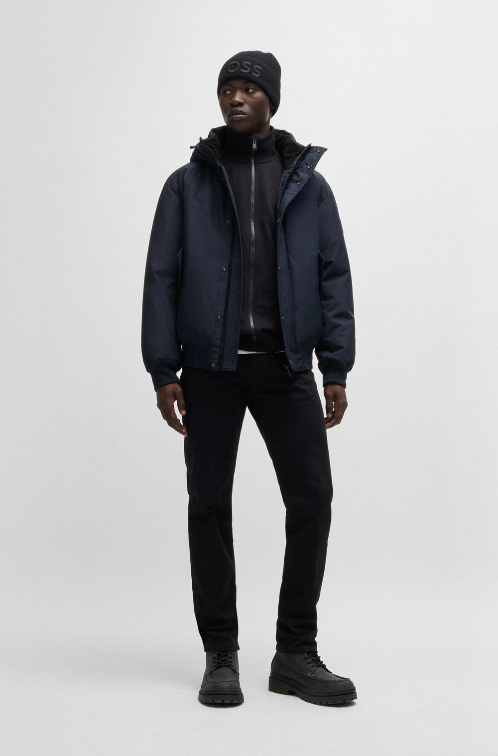 BOSS Casual Jackets Relaxed Fit in Polyester - OSIS 10240256 01-50522216- Concorde Fashion#color_navy-404