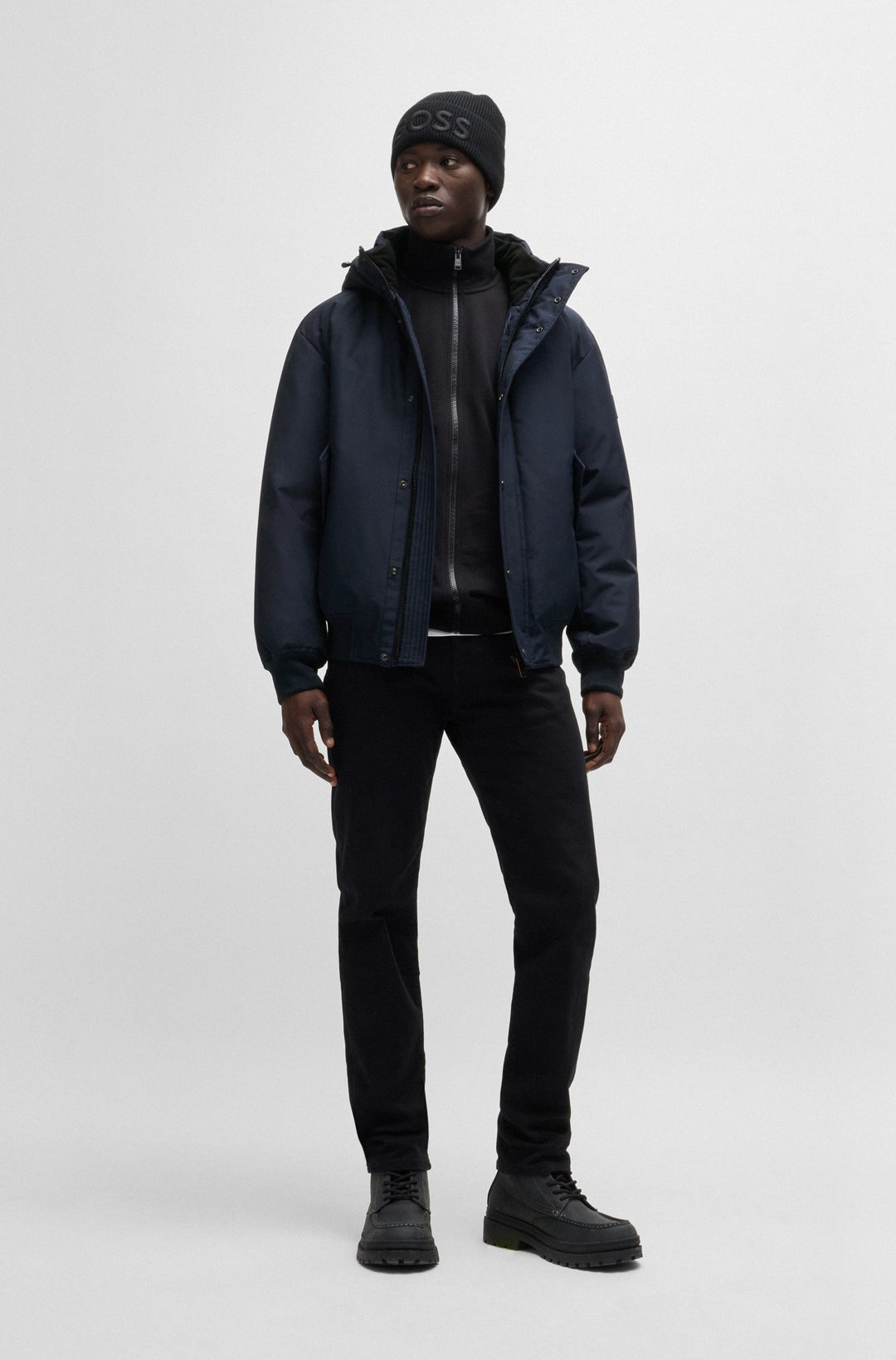 BOSS Casual Jackets Relaxed Fit in Polyester - OSIS 10240256 01-50522216- Concorde Fashion#color_navy-404