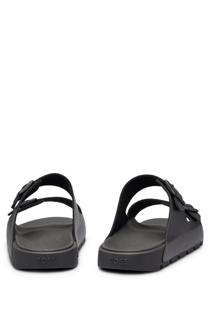 BOSS Sandals Standard Sole in Leather - SURFLEY_SAND_DMPR_N 10240283 01-50505540- Concorde Fashion#color_black-001
