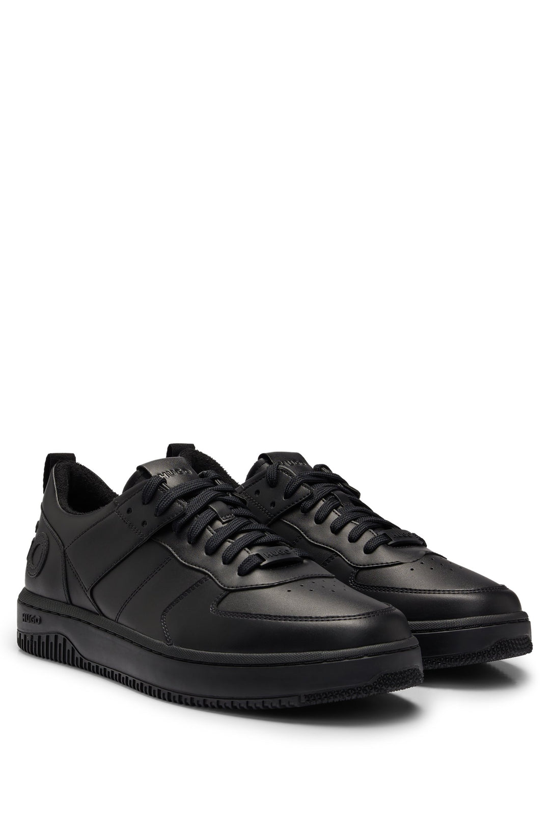 HUGO Standard Sole Sneakers in Artificial Leather - KILIAN_TENN_FL_N 10240740 01-50505057- Concorde Fashion#color_black-001