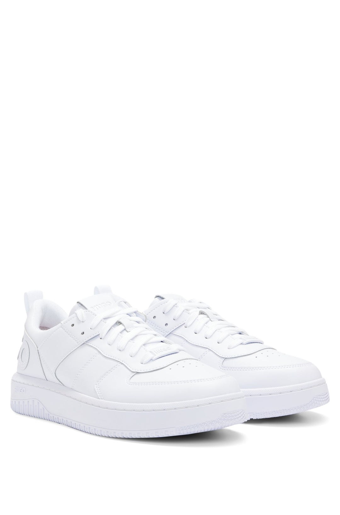 HUGO Standard Sole Sneakers in Artificial Leather - KILIAN_TENN_FL_N 10240740 01-50505057- Concorde Fashion#color_white-100