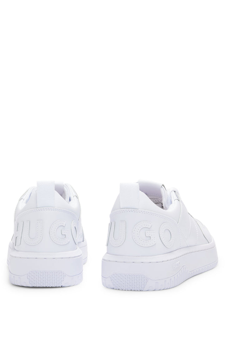 HUGO Standard Sole Sneakers in Artificial Leather - KILIAN_TENN_FL_N 10240740 01-50505057- Concorde Fashion#color_white-100