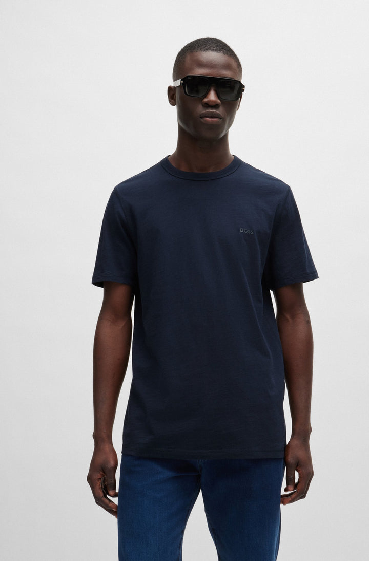 BOSS T-Shirts Regular Fit in Cotton - TEGOOD 10240843 01-50508243- Concorde Fashion#color_navy-404