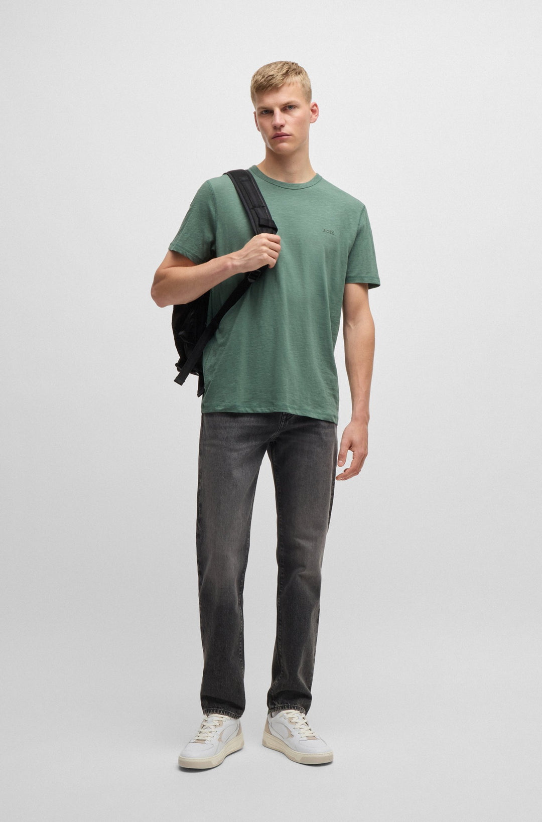 BOSS T-Shirts Regular Fit in Cotton - TEGOOD 10240843 01-50508243- Concorde Fashion#color_green-341