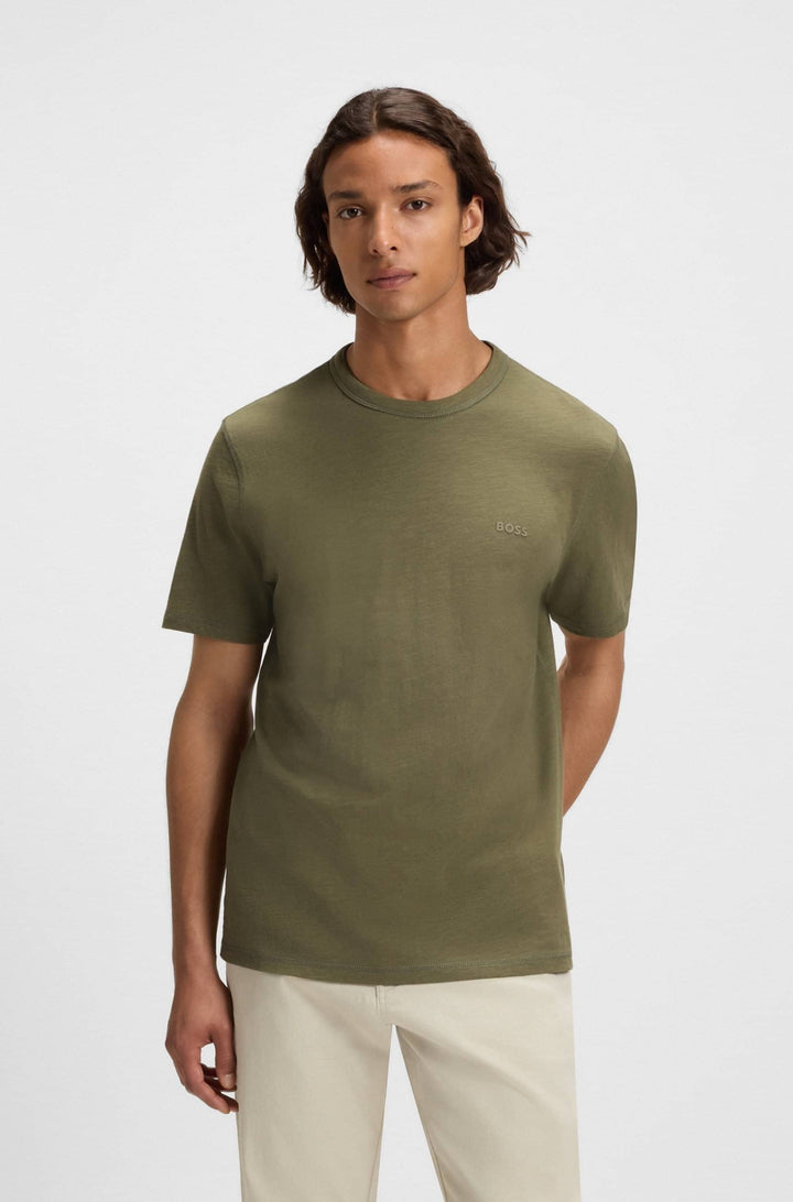 BOSS T-Shirts Regular Fit in Cotton - TEGOOD 10240843 01-50508243- Concorde Fashion#color_green-342